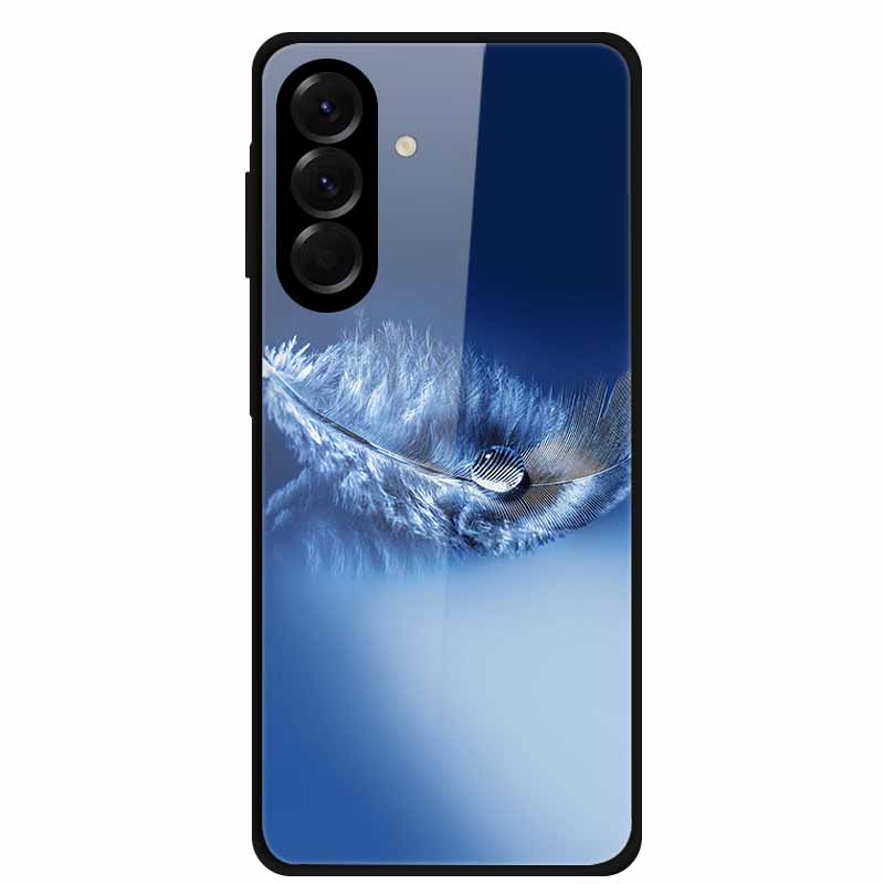 Tempered Glass Phone Case For Samsung Galaxy S24 FE Case Hard PC Back Cover Shell for Galaxy S24FE S 24 FE 5G Hard Covers Flower