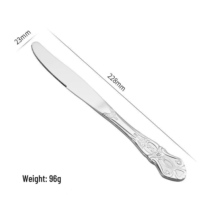 Königspalast Geprägtes Edelstahl-Besteckset: Messer, Gabel, Löffel - Elegante Esskollektion