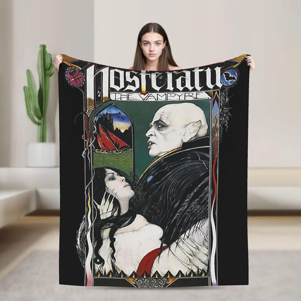 Masquerade Clan Nosferatu Revised Knitted Blankets Flannel  Super Warm Throw Blankets for Airplane Travel Bedspread