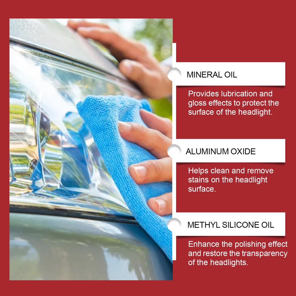 RAYHONG Autoscheinwerfer-Pflegepaste, Autolampenpflege, Staubentfernung, Reinigung, Fleckenaufhellung, Polier-Aufarbeitungspaste