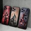 Cool Mecha Warframe Game Printing Phone Case For iPhone17,16,15,14,13,12 Plus,Max Soft Silicone Black Cover
