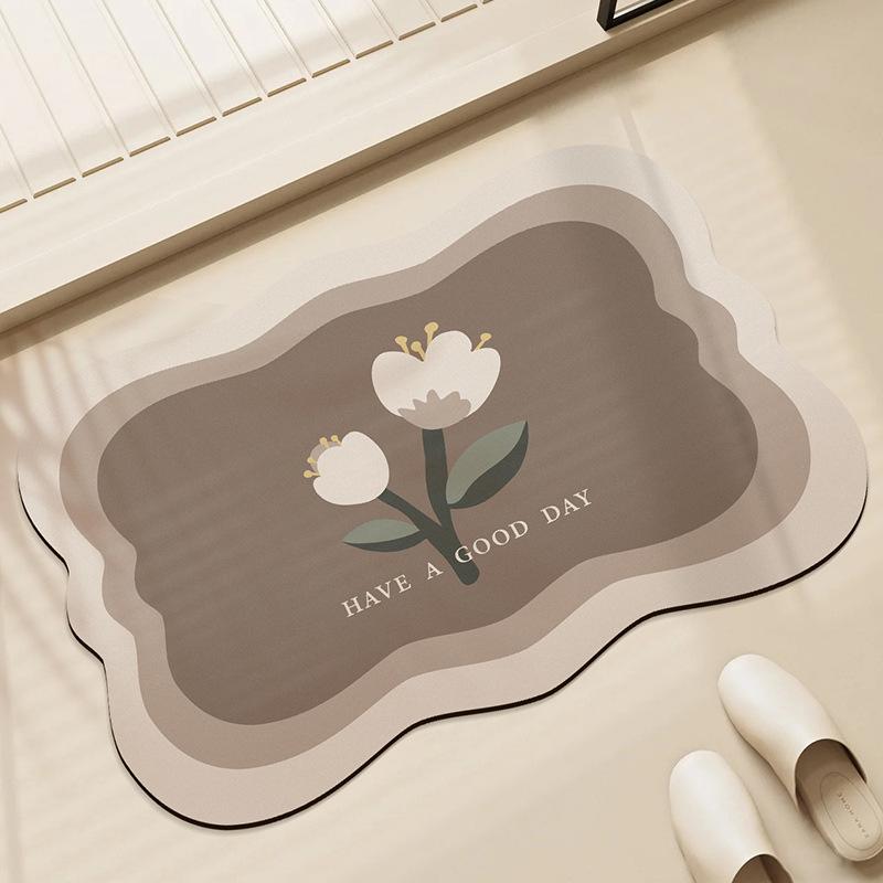 Household Diatomaceous Mud Quick Drying Soft Floor Mat Bathroom Absorbent Non-slip Toilet Toilet Carpet Thickened