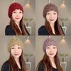 Knitted Hat Woman Autumn Winter Wool Beanie With Breathable Design For Casual Wear