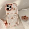 Magnetic Mount for IPhone16ProMax Cute Full Screen Cherry Bear 13 Apple 14 Mobile Phone Case Anti fall 11