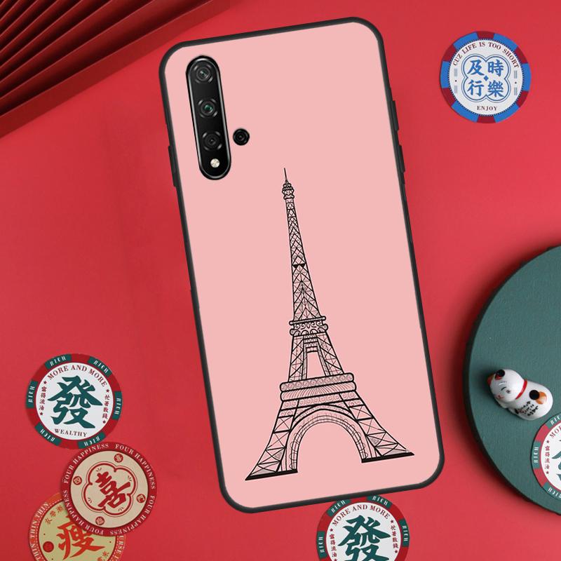 Paris Eiffel Tower For Huawei Nova Y73 Y72 Y61 Y91 Y90 Y70 Y60 12s 12i 11i 8i 9 10 SE P60 Pro P30 P40 Lite Case