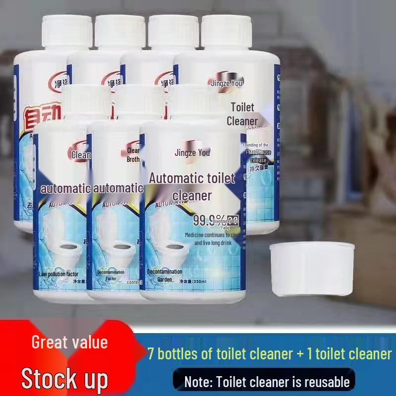 

Синий пузырьковый автоматический очиститель для унитаза: Дезодорирует, удаляет накипь, выводит пятна и оставляет свежий аромат.