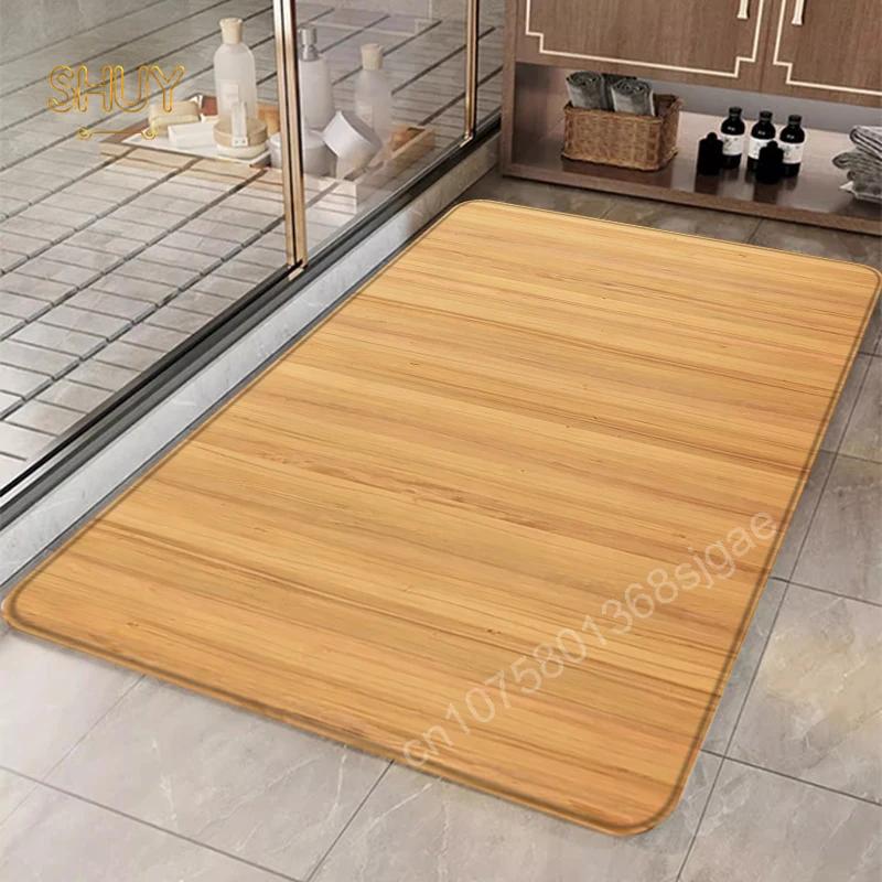 Covor de ușă cu model de granule de lemn Covor de baie intrare bucătărie canapea anti-alunecare Covorașe decorative pentru picioare Covor de târât pentru copii