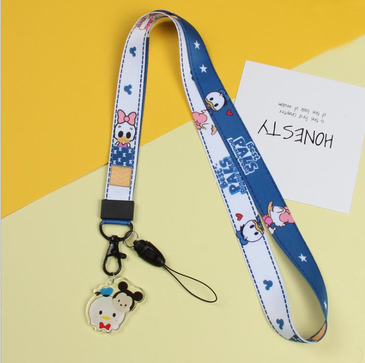 Creative Cartoon Phone Case Lanyard with Acrylic Pendant Keychain - Trendy Neck Hanging Accessory for Women