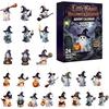Halloween Adventskalender 2026, Acryl Geist Blind Box Countdown-Kalender mit täglichen Überraschungstüren, Tisch-Feiertagsdekoration für Heimparty Geschenk