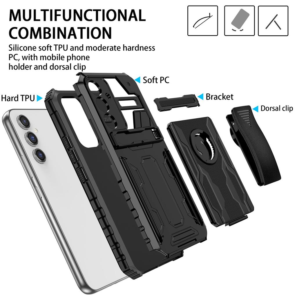 For Galaxy A13 5G/4G Phone Cover, Shockproof Protective Belt Clip Kickstand Case for Samsung Galaxy A23 4G/5G, A53 A73 A33 A03