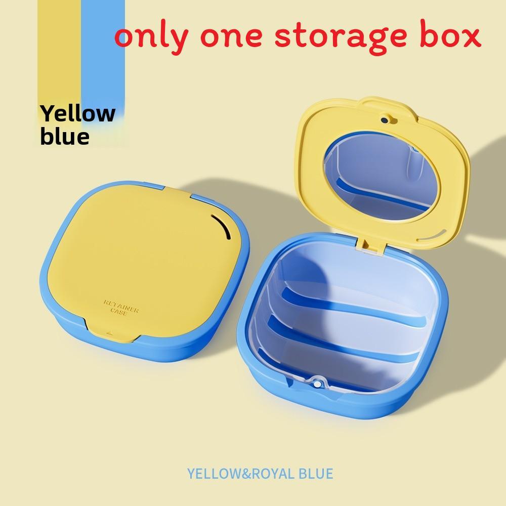 Portable Dental Retainer Case With Magnetic Water Drain For Travel And Storage