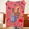 Artist K-Kaitlin B-Brito Throw Flannel Throw Blanket, Lightweight Cozy, Durable Washable Cute Cool