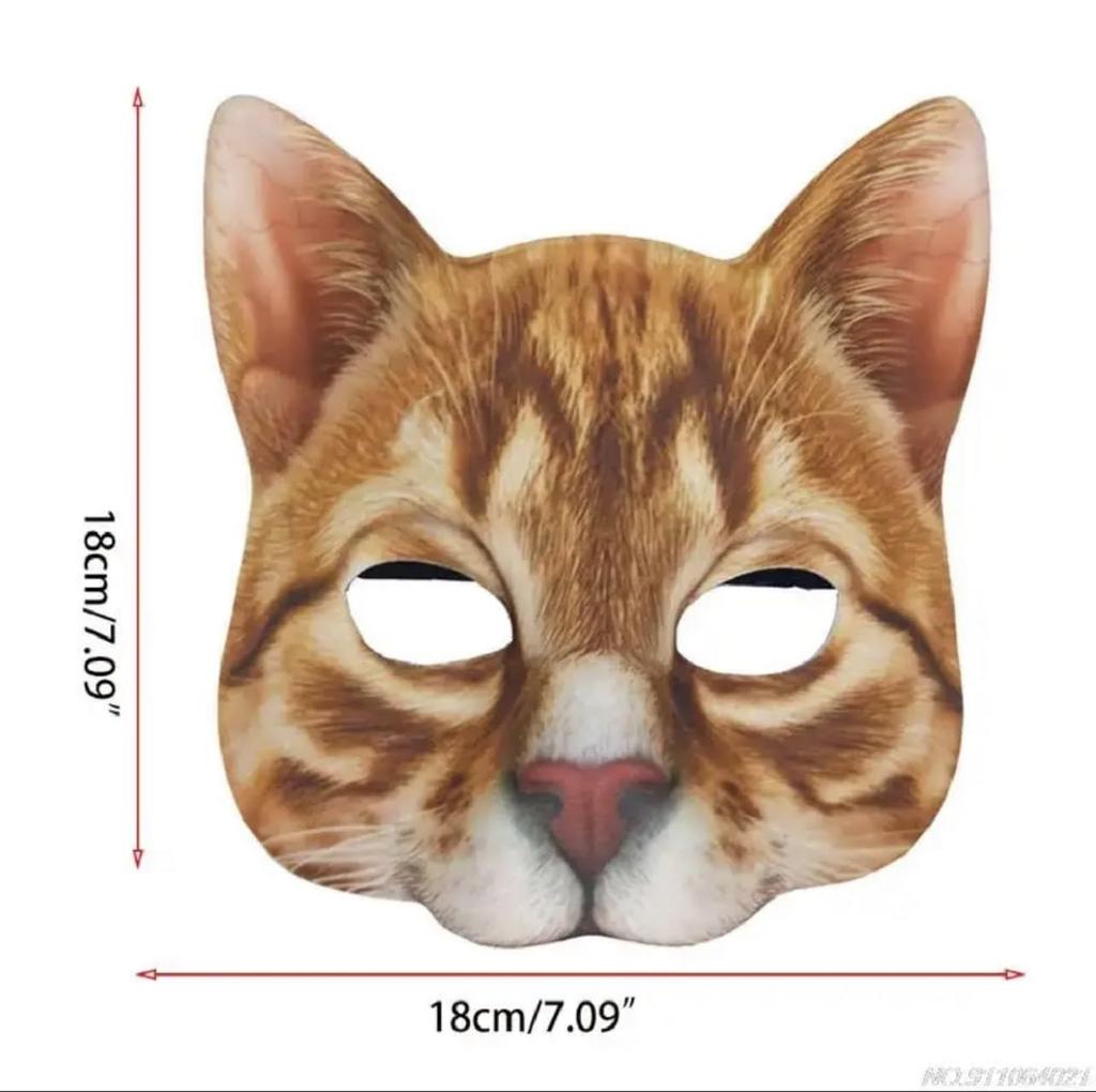Cat Half Cat Cosplay YouTube Costume Animal Unisex Mask, Mask, Headgear, Filming, Mask, Mask, Funny, Party, (6)