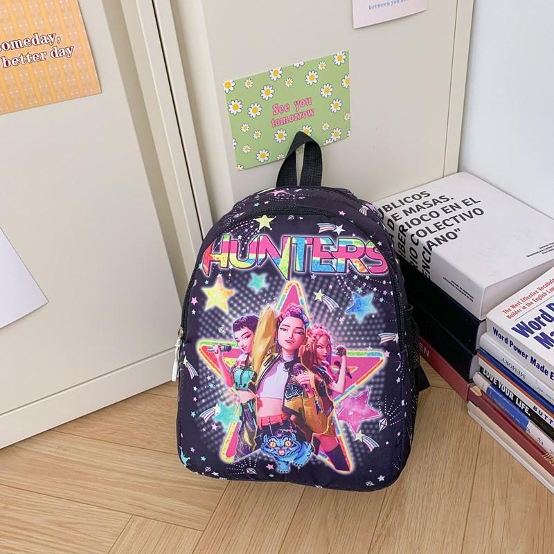 Kpop Korean Version Of Children'S Backpack Kindergarten Schoolbag Witch Hunter Group Cartoon Cute Boys And Girls Backpack