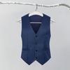 Gilet de costume Simple pour hommes, couleur unie, coupe cintrée, col en v, sans manches, Simple boutonnage, loisirs, fête, Bar, robe de Banquet, vêtements de travail