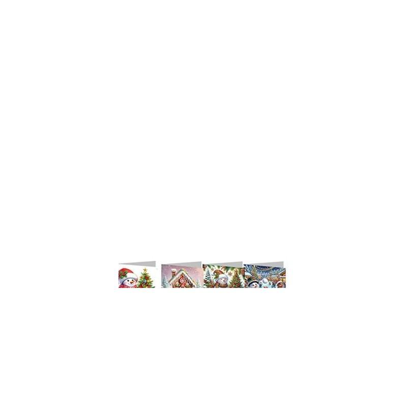 6pcs Christmas Diamond Painting Gift Card DIY Diamond Painting Greeting Thank You Card Handmade Diamond Embroidery Painting Kits