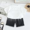 Boys' Set Summer Short Sleeved Printed Letter T-shirt Children's Set Summer T-shirt+shorts Two-piece Set