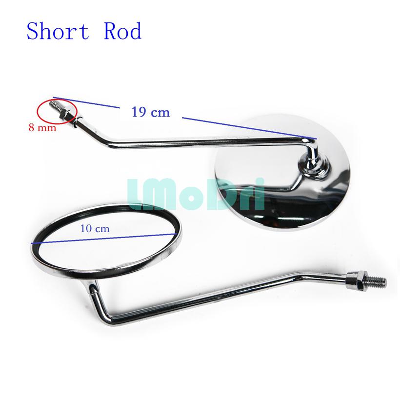 LMoDri 2 Teile/Paar Universal Motorrad Rückspiegel Runde Form Rückspiegel Für Motorrad Mit 8mm