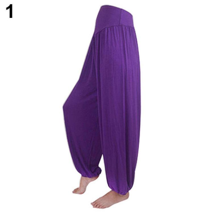 Pantaloni da Yoga Comodi e Larghi Bloomers Fitness Pantaloni da Danza Tai Chi Vestibilità Ampia