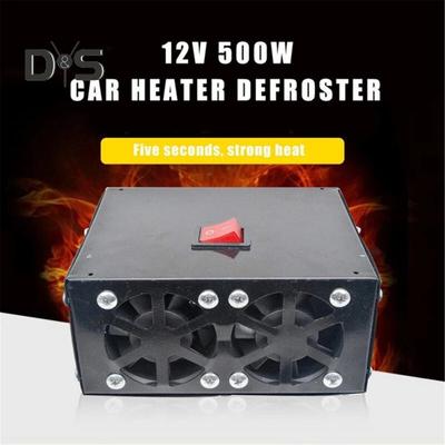 1 conjunto de aquecedor de carro 12v 500w de alta potência aquecimento rápido universal suv caminhão auto portátil aquecedor de espaço refrigerador brisa desembaçador