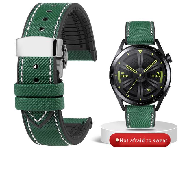 20mm 22mm Bracelet Nylon Silicone Bottom Watch Strap for Seiko PROSPEX Series Omega SEAMASTER 300 Canvas Rubber Sports Watchband