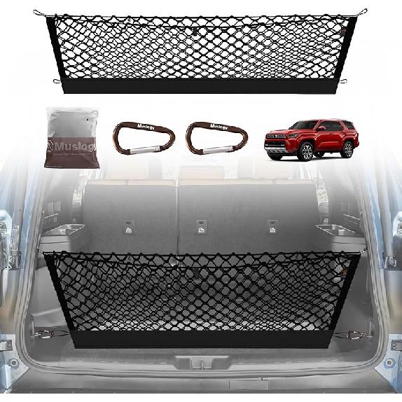 Muslogy Truck Bed Cargo Net Compatible With Honda Ridgeline 2017-2024 2025 Accessories Storage Organizer Pickup Truck Bed Envelope Style Cargo Net