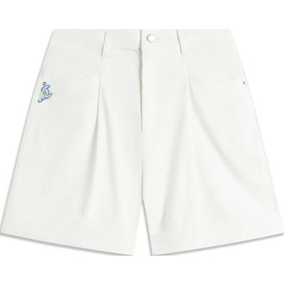 Li Ning X Disney Collaboration Stitch Series Solid Color Mid Waist Comfortable Breathable Straight Leg Casual Shorts Women Shorts AKSU326-1