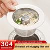 Stainless Steel Sink Strainer Anti-blocking Round Shape Floor Waste Filter Net Hair Catcher Waste Catcher