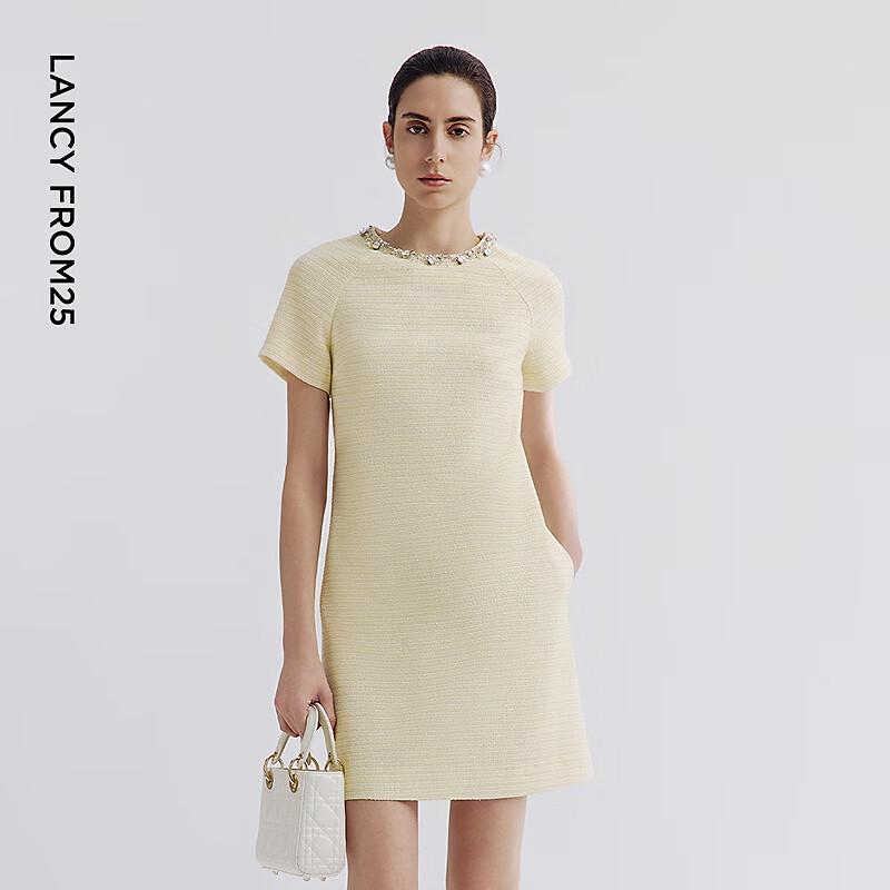 

LANCY Women s Round Neck Short-Sleeve Commuter Dress XL