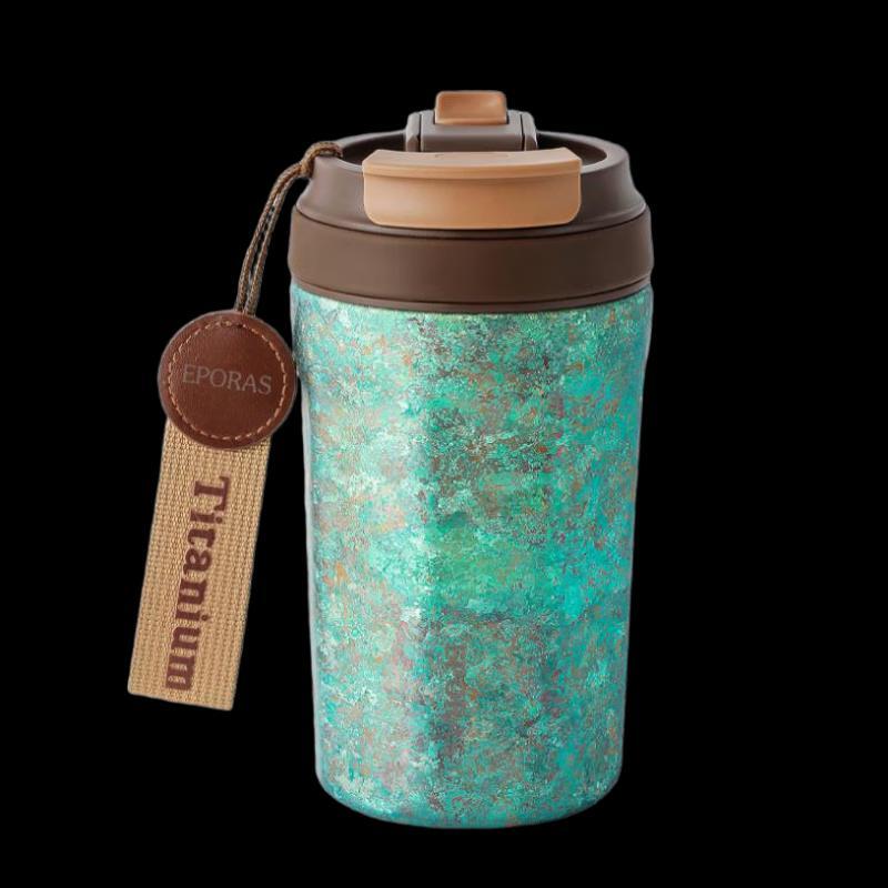EPORAS EPTAI-G Pure Titanium Double-Drink Insulated Coffee Cup