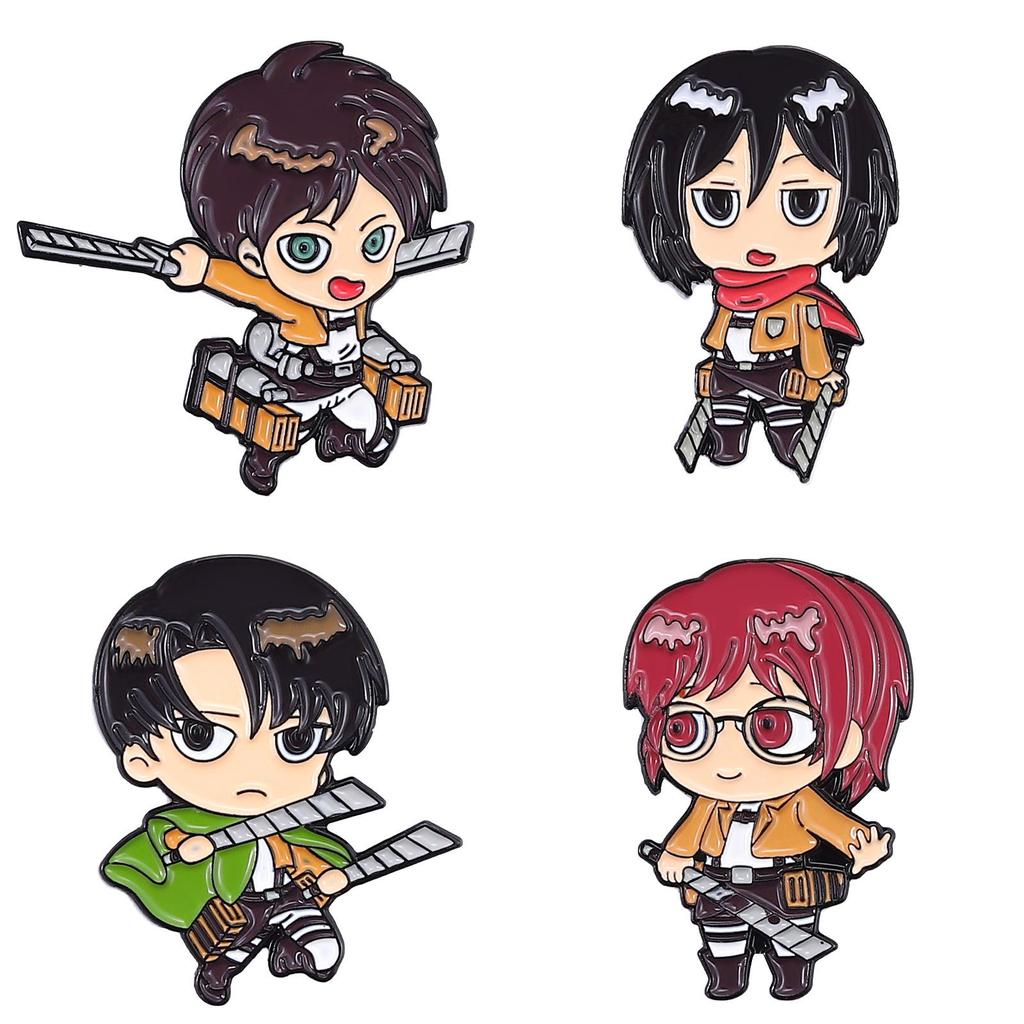 Stylish Eren Yeager Brooch Featuring Alluring Anime Design Ideal For Personal Accessories