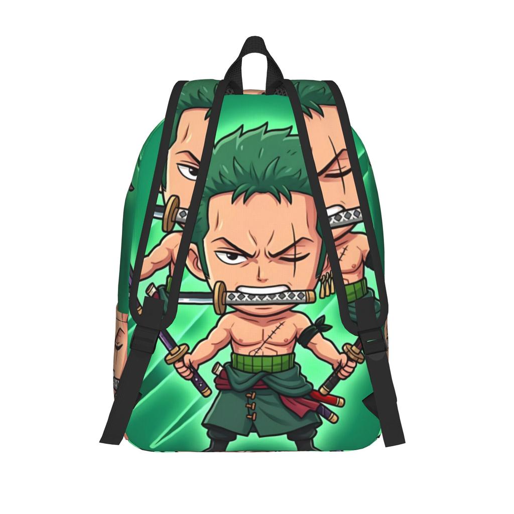 Plain Green Cute Zoro One Piece Backpack Streetwear Backpacks Female Cycling Lightweight High School Bags High Quality Rucksack