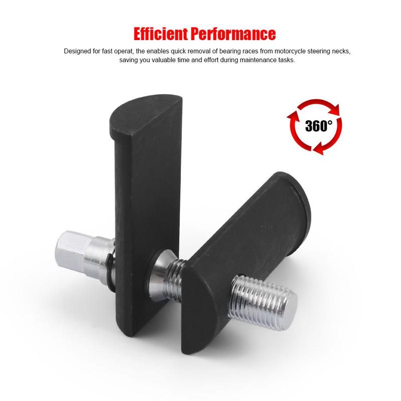 Motorcycle Steering Wheel Neck Bearing Race Puller Removing Tool For 1‑1/8in To 2‑5/8in inner diameter ID Removal Remover