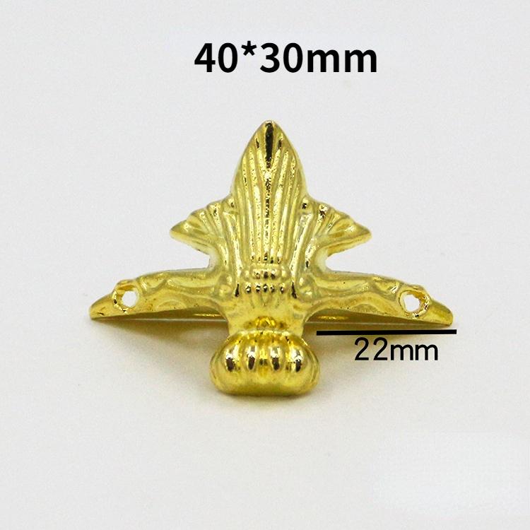 

4 шт. антикварный защитный уголок, бронзовый сундук для ювелирных изделий, деревянный ящик, декоративные ножки, металлический защитный уголок, скоба для крепления золотистый