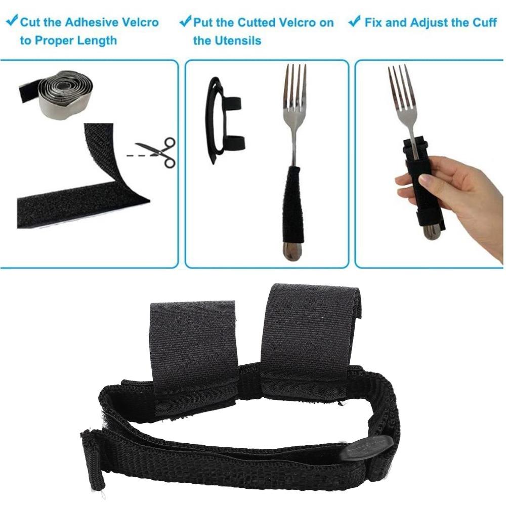 Webbing+plastic Buckle Adaptive Cutlery Holder Mobility Limited People Meal Support