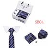 Men's Tie Gift Set: Striped & Polka Dot Tie, Pocket Square, Cufflinks