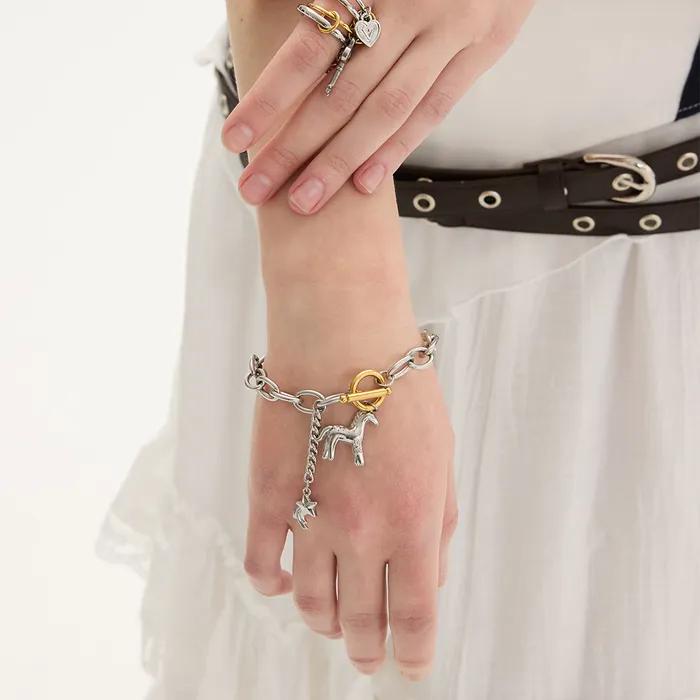 Baby Pony Drop Chain Surgical Bracelet