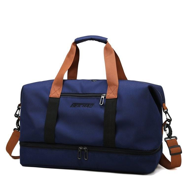 Spacious Gym Bag with Wet/Dry Separation & Shoe Compartment for Yoga & Travel