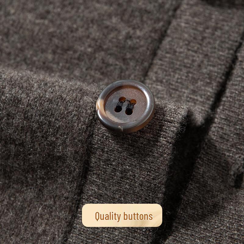 Pánský kardiganový svetr s výstřihem do V ze 100% merino vlny