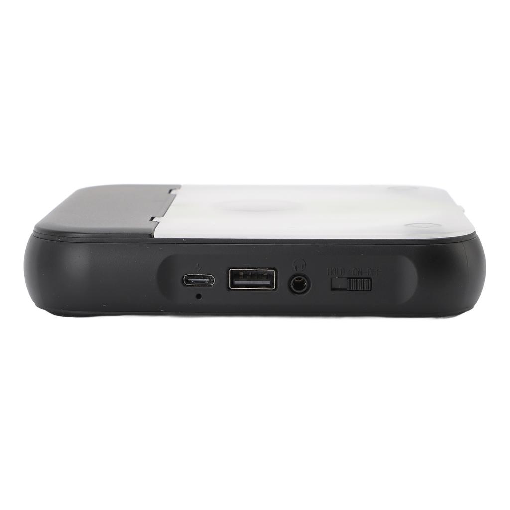Portable CD Player BT Retro Style Double Speakers Music Player Support CD USB AUX Input for Home Exe