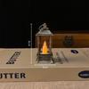 1Pcs Dollhouse Miniature Kerosen Lamp Home Decor Toy Mini Led Retro Glowing Lantern Simulation Cande Light Night Lamp
