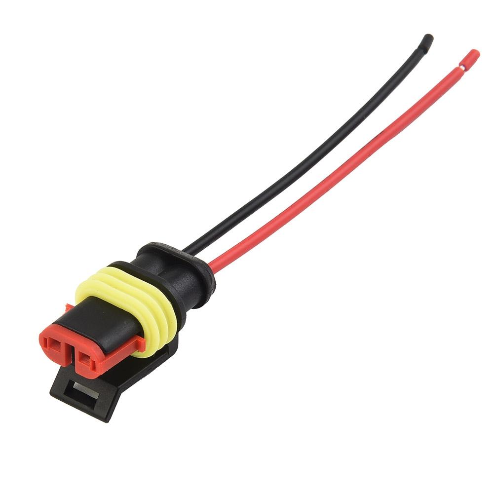 Dust Proof 2Pin 12V Waterproof Electrical Wire Connector Kit 10pcs AmpTyco