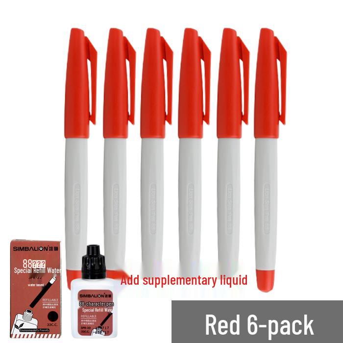 Taiwan Lion 88 Refillable Fine Tip Red Fineliner Marker Pen