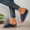 2025 Women's Plus Size Thick-soled Casual Outdoor Wedge Heel Slippers with Simple Strap and Open Toe Design