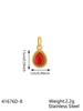 CARLIDANA Bohemian Gold Plated Stainless Steel Water Drop Shaped Natural Stone Pendant Fashion Charms Pendant for Jewelry
