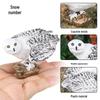 Solid Snowy Owl Animal Model - Children's Educational Toy and Ornament