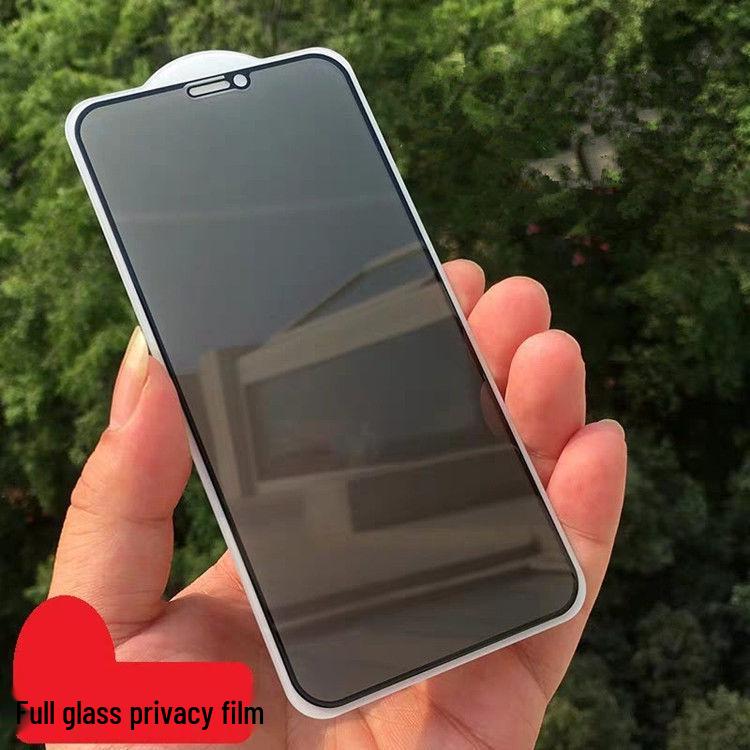 iPhone 16 Pro Max/14/13/15 Silk Screen Anti-Peeping Film with Base & Tempered Layer