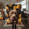 Pitbull a růže, vzor Flanelová deka, Vysoká kvalita, Pohodlná pro všechna roční období, Domácí dekorace, Teplo a pohodlí, Ideální pro dárky.