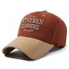 Color matching retro American baseball cap women's face small contrast color four seasons cap men's trendy brand Korean version soft top hat