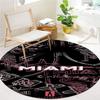 Inter Miami CF Round Area Rug,Carpet Rug for Living Room Bedroom Sofa Playroom Decor,Non-slip Floor Mat